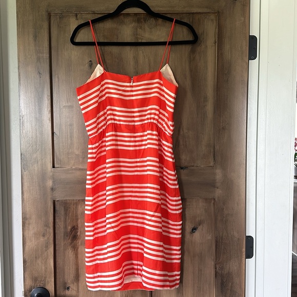 J. Crew Orange and White Dress - Picture 9 of 12